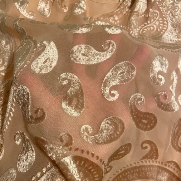 NWT Nanette Lepore Modern Glam Gold Burnout Velvet Blouse - Small - Picture 14 of 15